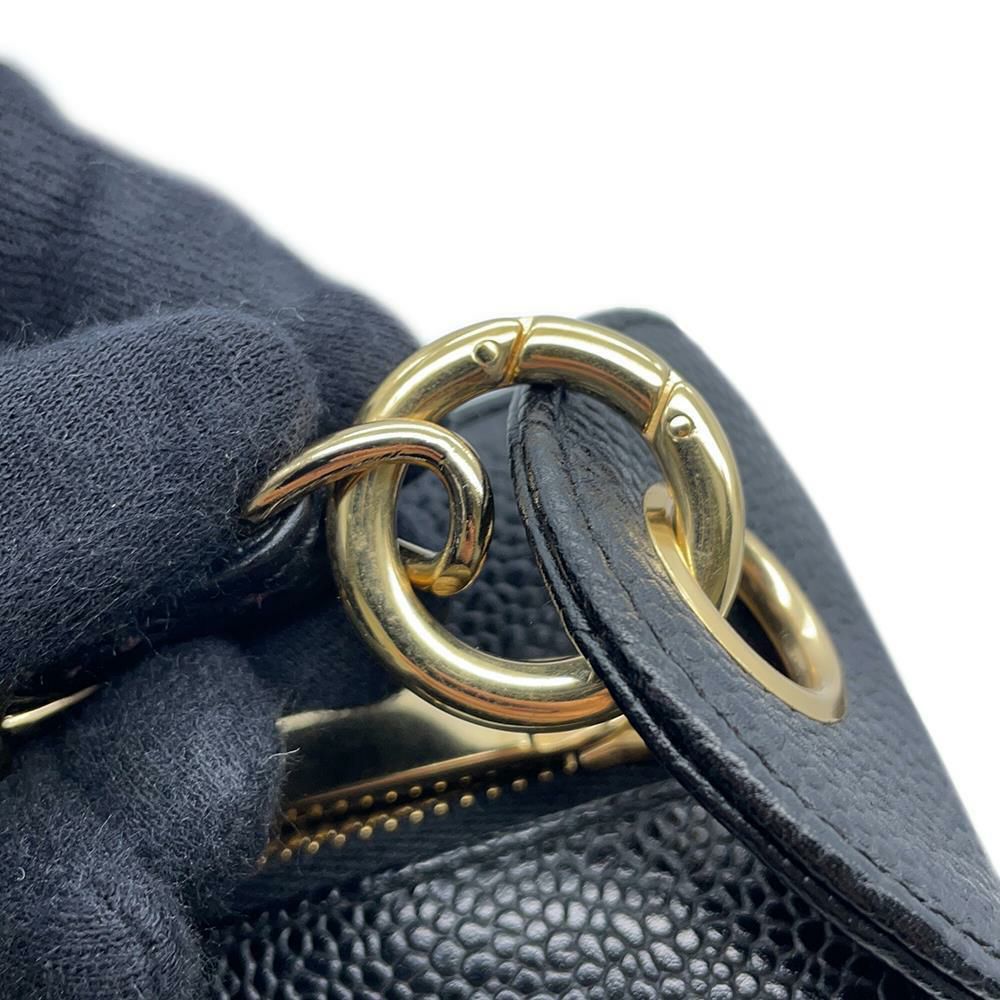 シャネル チェーンショルダーバッグ マトラッセ ココマーク キャビアスキン A20993 CHANEL バッグ ワンショルダー 黒