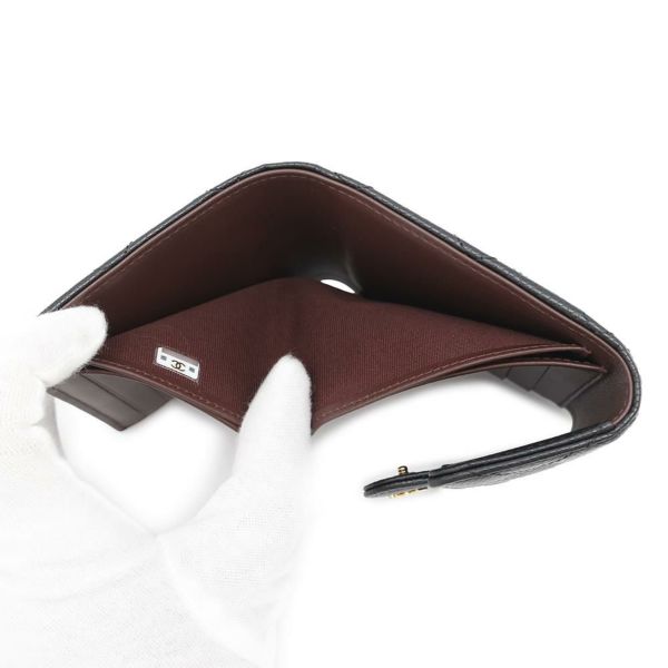 シャネル 三つ折り財布 クラシック スモール フラップ ウォレット キャビアスキン AP0231 CHANEL 黒