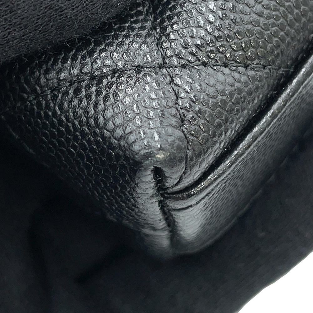 シャネル チェーンショルダーバッグ ココハンドル マトラッセ マイクロ キャビアスキン AP4245 CHANEL 2way 黒