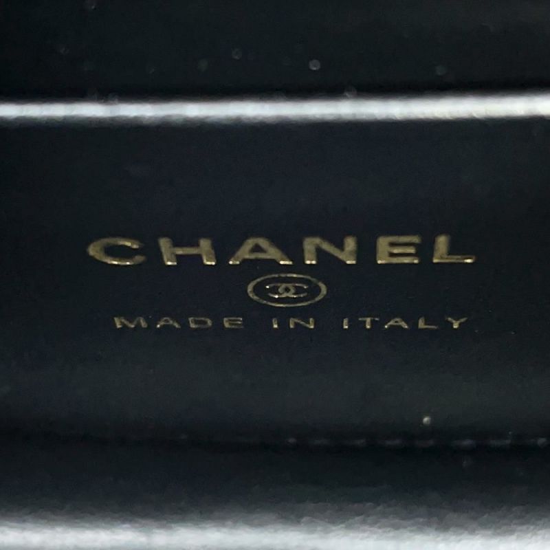 シャネル チェーンショルダーバッグ ココハンドル マトラッセ マイクロ キャビアスキン AP4245 CHANEL 2way 黒