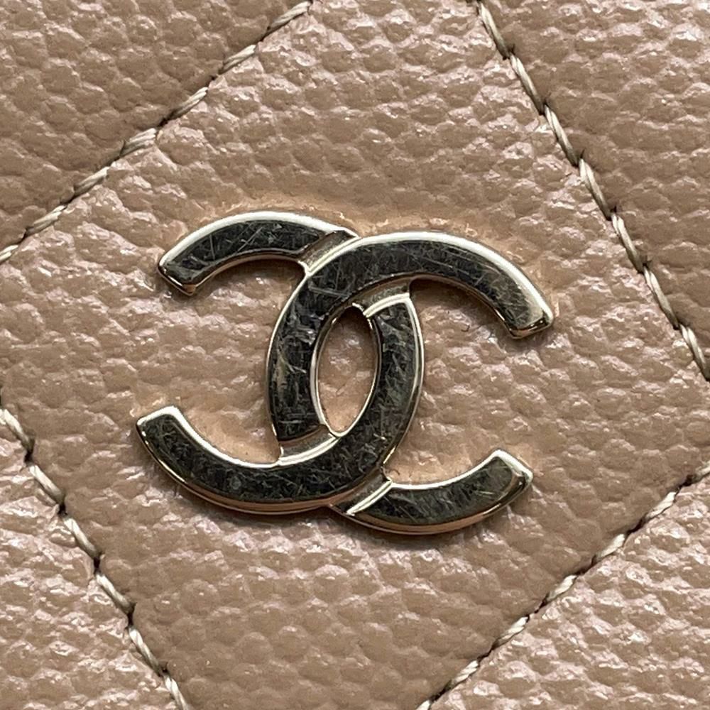 シャネル カードケース クラシック マトラッセ ココマーク キャビアスキン AP0213 CHANEL 定期入れ