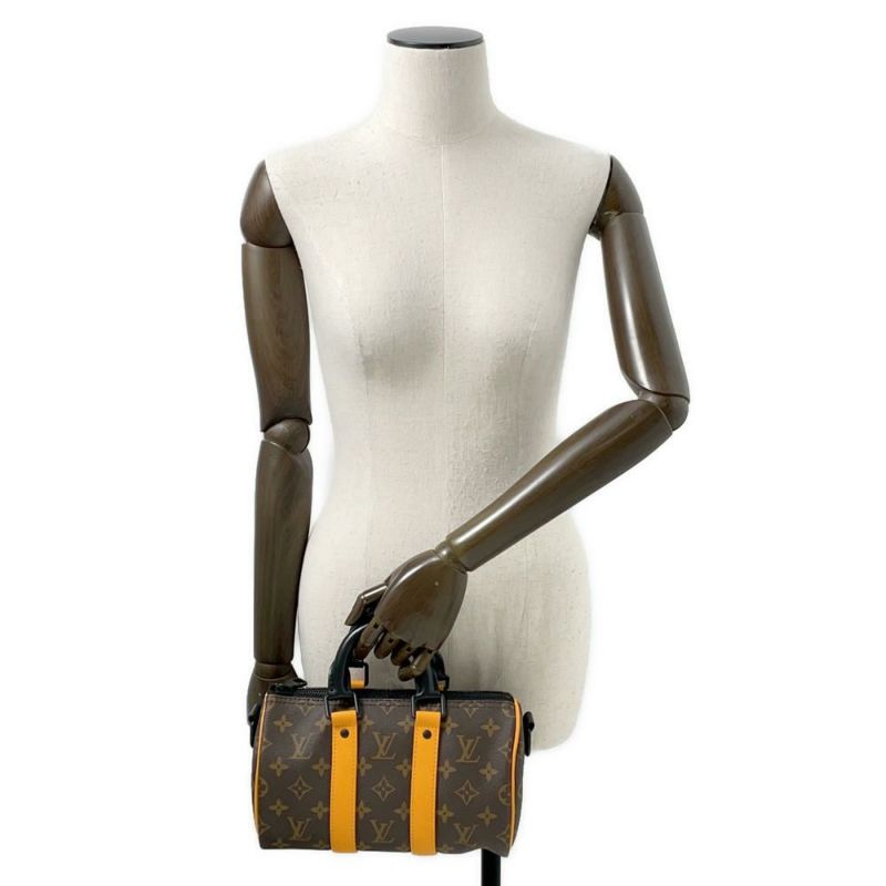 ルイヴィトン ショルダーバッグ モノグラム マカサー キーポル・バンドリエール 25 M46687 LOUIS VUITTON 2way