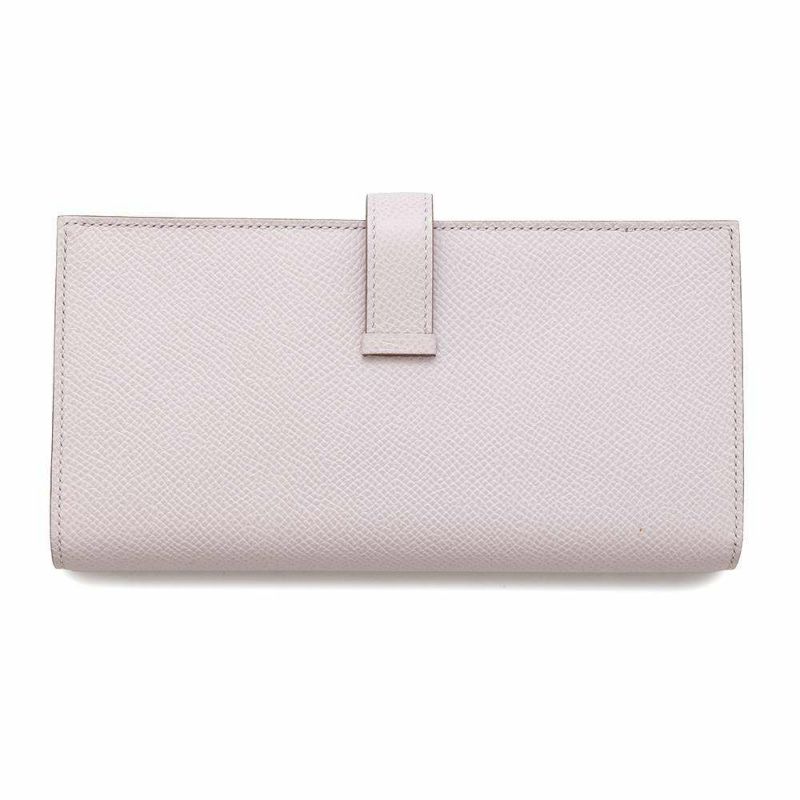 エルメス 長財布 ベアンスフレ マチ有り モーヴぺール/シルバー金具 エプソン U刻印 HERMES 財布
