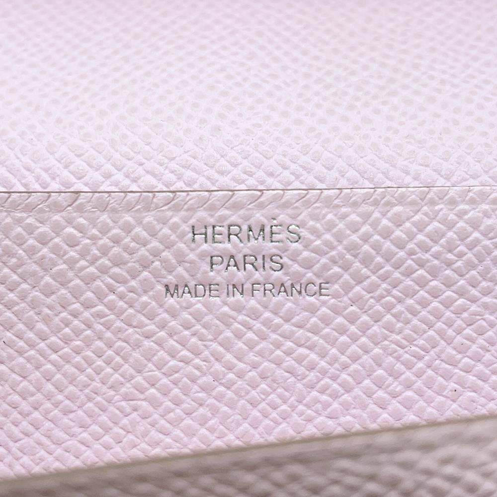 エルメス 長財布 ベアンスフレ マチ有り モーヴぺール/シルバー金具 エプソン U刻印 HERMES 財布