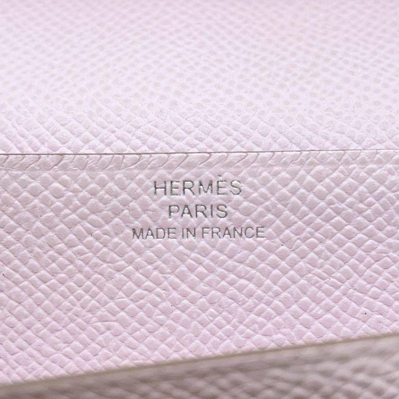 エルメス 長財布 ベアンスフレ マチ有り モーヴぺール/シルバー金具 エプソン U刻印 HERMES 財布