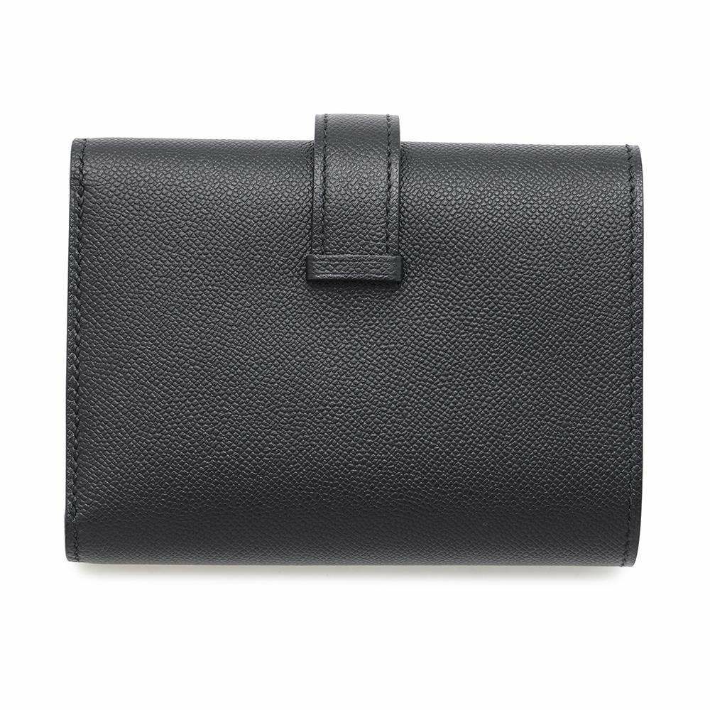 エルメス 三つ折り財布 ベアンコンビネ モノクローム ブラック/ブラック金具 ヴァーマダム W刻印 黒