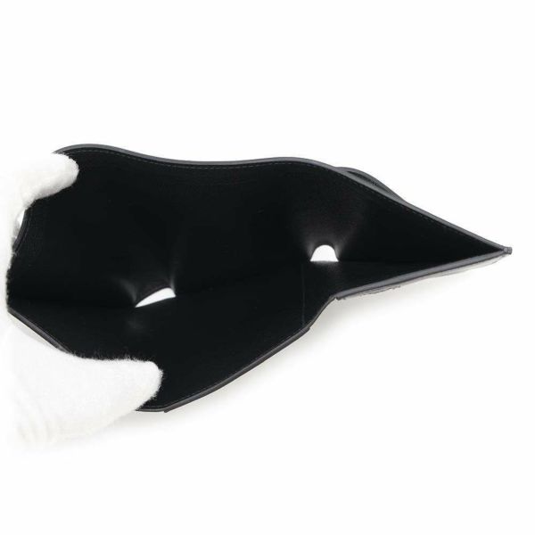 エルメス 三つ折り財布 ベアンコンビネ モノクローム ブラック/ブラック金具 ヴァーマダム W刻印 黒