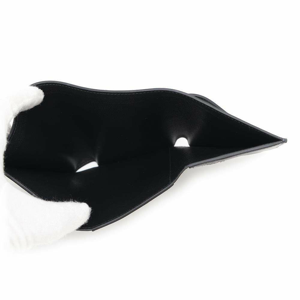 エルメス 三つ折り財布 ベアンコンビネ モノクローム ブラック/ブラック金具 ヴァーマダム W刻印 黒