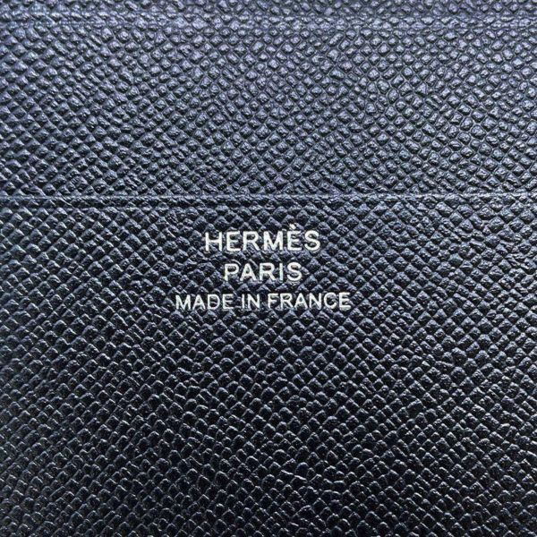 エルメス 三つ折り財布 ベアンコンビネ モノクローム ブラック/ブラック金具 ヴァーマダム W刻印 黒