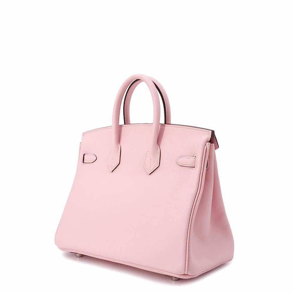 エルメス バーキン25 ローズサクラ/シルバー金具 スイフト D刻印 HERMES ハンドバッグ