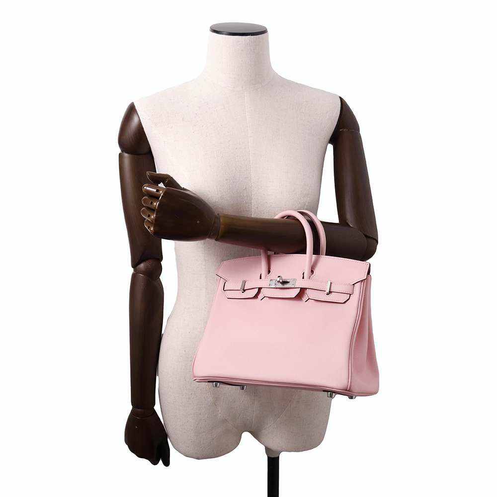 エルメス バーキン25 ローズサクラ/シルバー金具 スイフト D刻印 HERMES ハンドバッグ