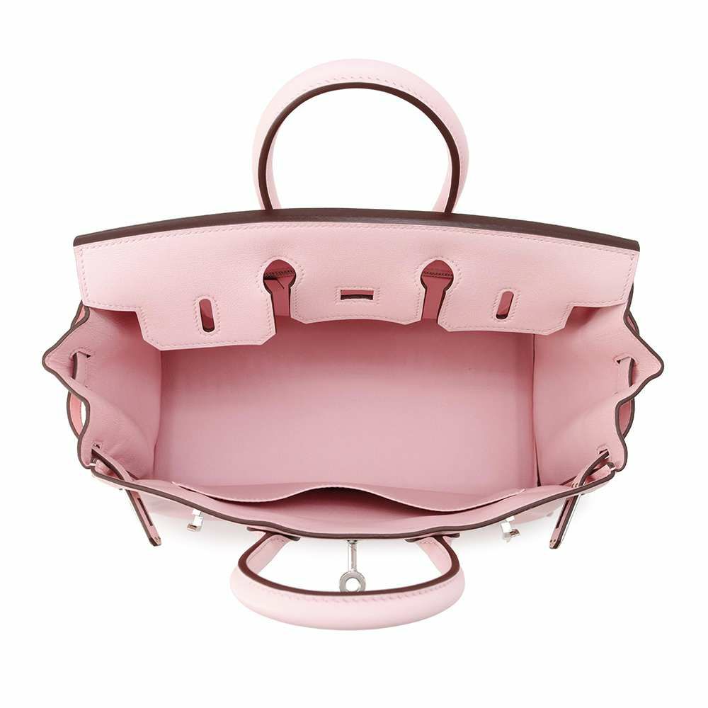 エルメス バーキン25 ローズサクラ/シルバー金具 スイフト D刻印 HERMES ハンドバッグ