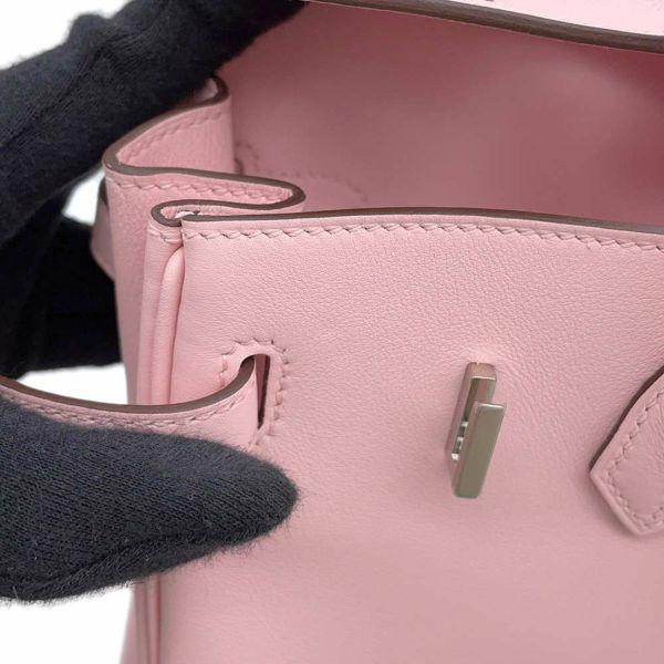 エルメス バーキン25 ローズサクラ/シルバー金具 スイフト D刻印 HERMES ハンドバッグ
