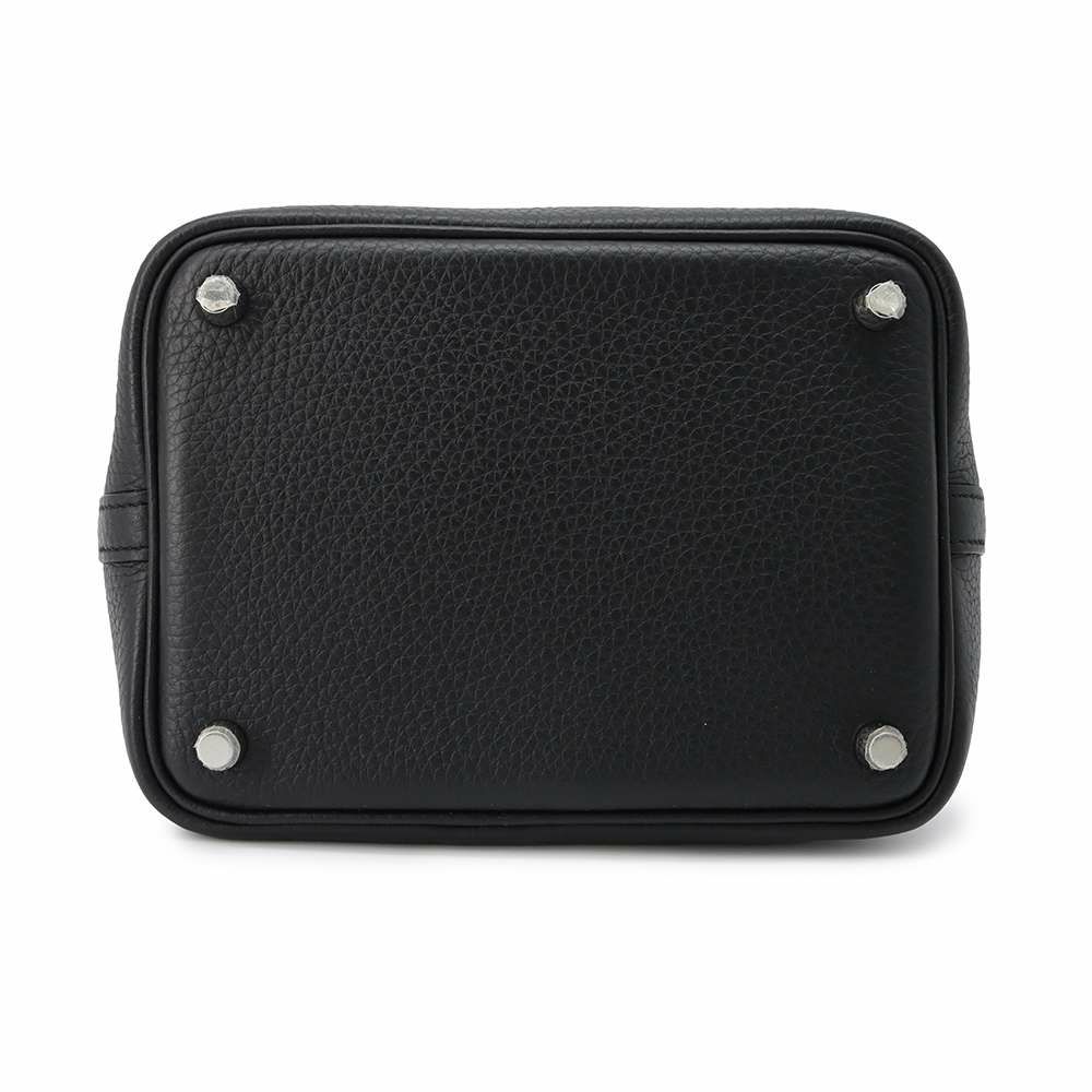 エルメス ハンドバッグ ピコタンロックPM ブラック/シルバー金具 トリヨンクレマンス W刻印 黒