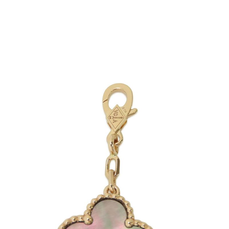 ヴァンクリーフ＆アーペル ブレスレット ヴィンテージ アルハンブラ 5モチーフ グレーマザーオブパール ダイヤ 24P K18PG VCARP2R100