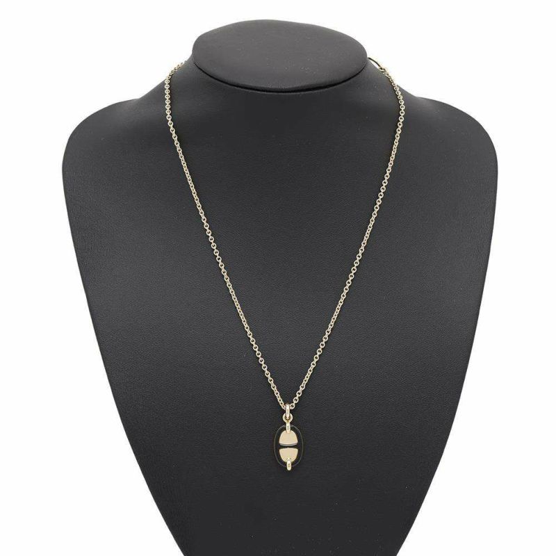 エルメス ネックレス ペンダント ミニ・マイヨン PM HERMES アクセサリー 黒