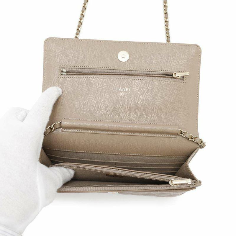 シャネル チェーンウォレット クラシック マトラッセ ココマーク キャビアスキン AP0250 CHANEL 財布