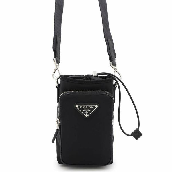 プラダ ショルダーバッグ Re-Nylon スマートフォンケース ナイロン 2ZH155 PRADA バッグ 黒