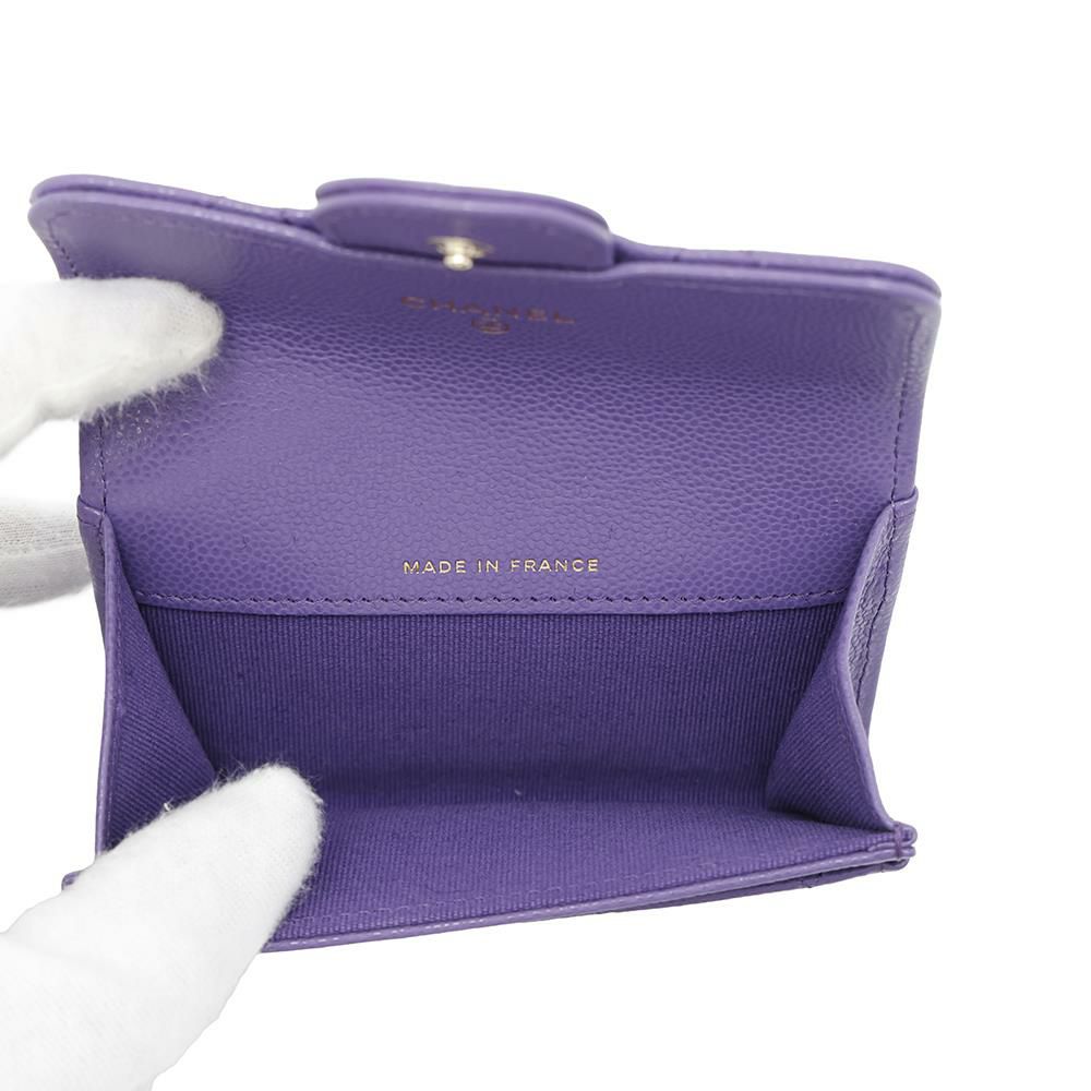 シャネル カードケース マトラッセ クラシックカードケース ココマーク キャビアスキン AP0214 CHANEL 名刺入れ