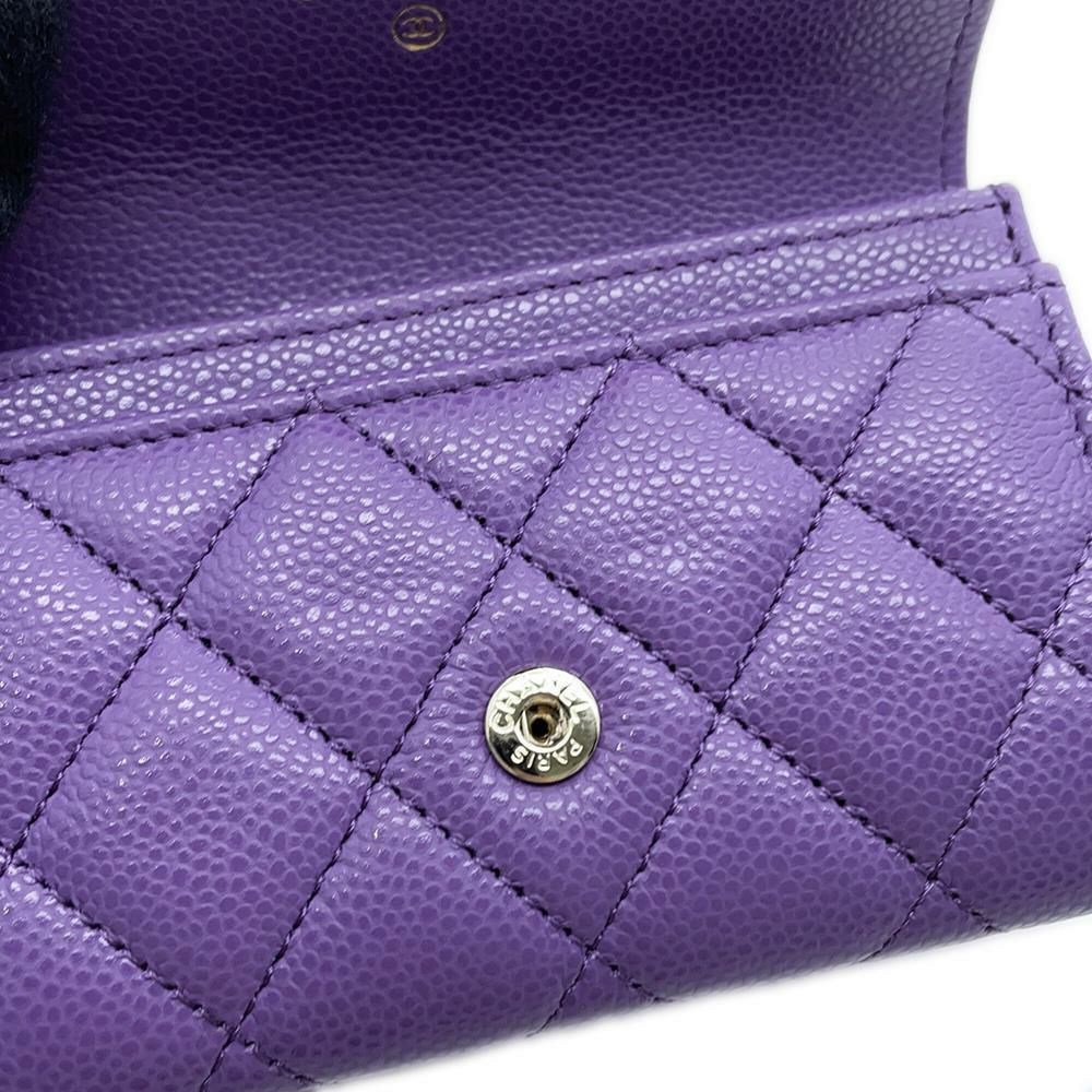 シャネル カードケース マトラッセ クラシックカードケース ココマーク キャビアスキン AP0214 CHANEL 名刺入れ