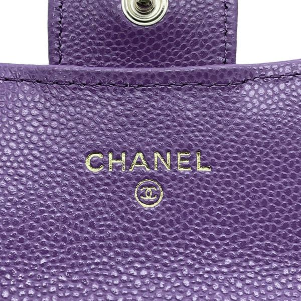 シャネル カードケース マトラッセ クラシックカードケース ココマーク キャビアスキン AP0214 CHANEL 名刺入れ