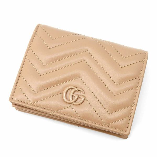 グッチ 財布 GGマーモント コンパクトウォレット レザー 466492 GUCCI ミニ財布 ダブルG