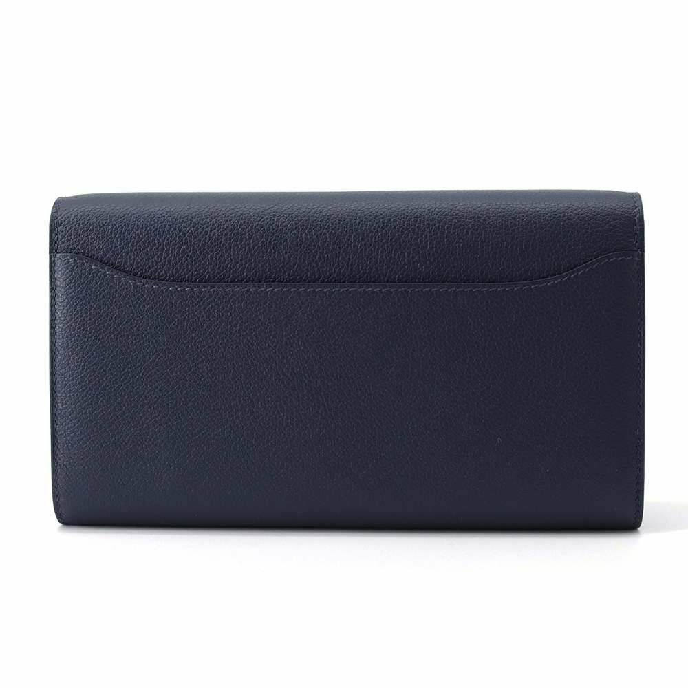 エルメス 長財布 コンスタンス トゥーゴー ロング ブルーニュイ/シルバー金具 エバーカラー B刻印 HERMES