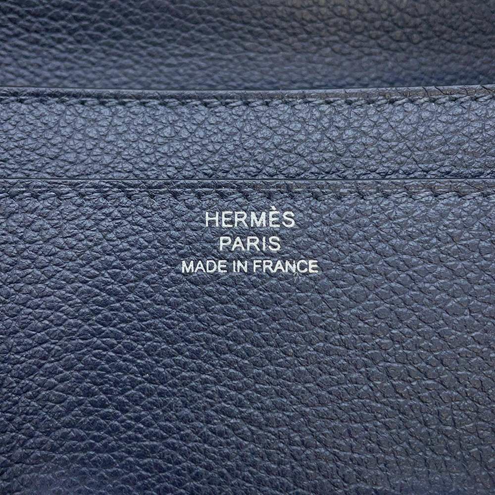 エルメス 長財布 コンスタンス トゥーゴー ロング ブルーニュイ/シルバー金具 エバーカラー B刻印 HERMES