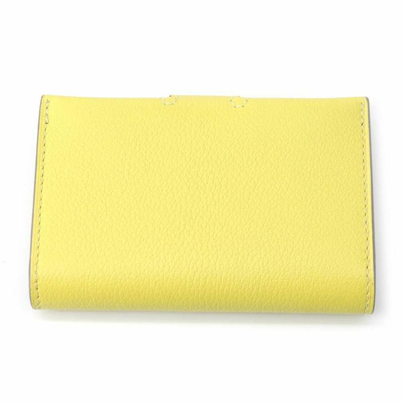 エルメス カードケース RMS ヴェルソ ライム/ローズアザレ/シルバー金具 エバーカラー B刻印 名刺入れ