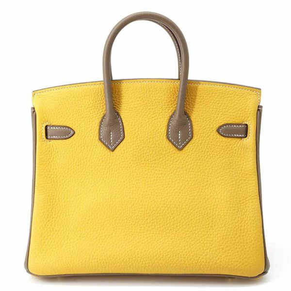 エルメス バーキン25 ジョーヌアンブル/エトゥープ/マットゴールド金具 トゴ D刻印 HERMES Birkin SPO