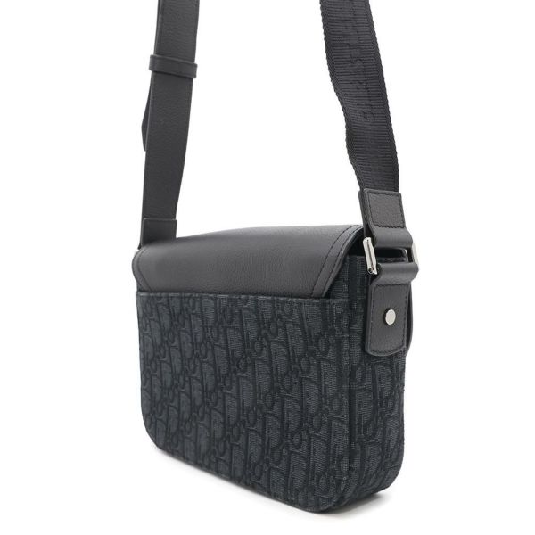 クリスチャン・ディオール ショルダーバッグ オブリーク サドル フラップ メッセンジャー 1ADPO049YKS 黒 トロッター