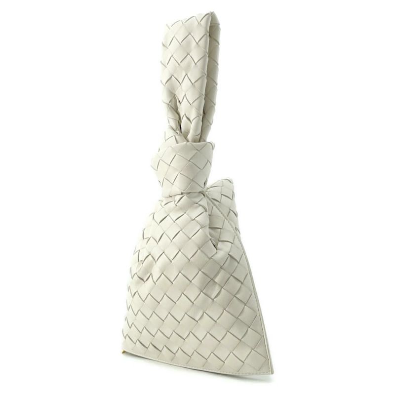 ボッテガヴェネタ ハンドバッグ イントレチャート ツイスト レザー BOTTEGA VENETA バッグ 白