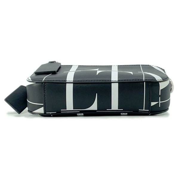 ヴァレンティノ・ガラヴァーニ ショルダーバッグ VLTNロゴ WY2B0954BLH VALENTINO 2wayボディバッグ 黒 白