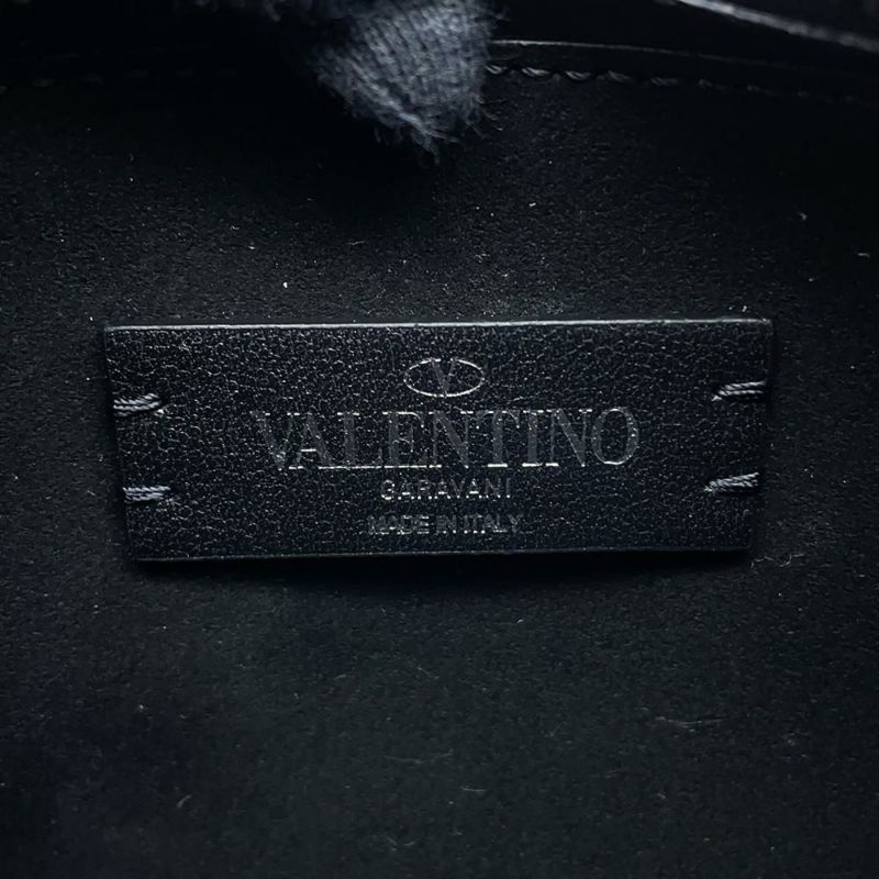 ヴァレンティノ・ガラヴァーニ ショルダーバッグ VLTNロゴ WY2B0954BLH VALENTINO 2wayボディバッグ 黒 白