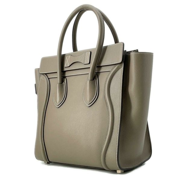 セリーヌ ハンドバッグ ラゲージ マイクロショッパー レザー 189793  CELINE バッグ グレージュ