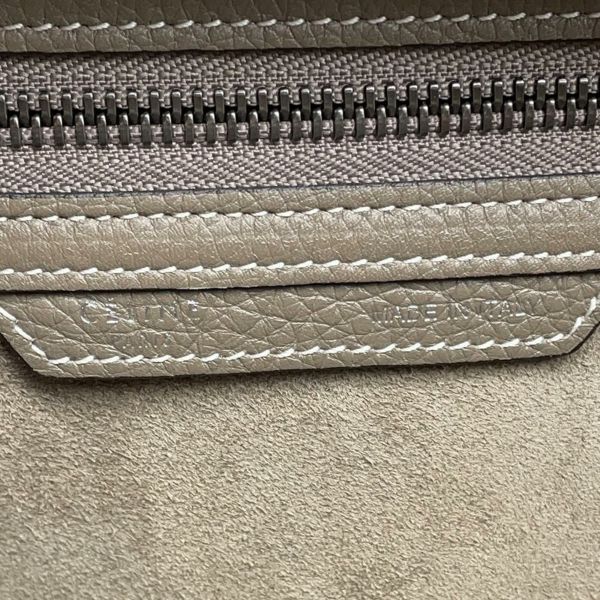 セリーヌ ハンドバッグ ラゲージ マイクロショッパー レザー 189793  CELINE バッグ グレージュ