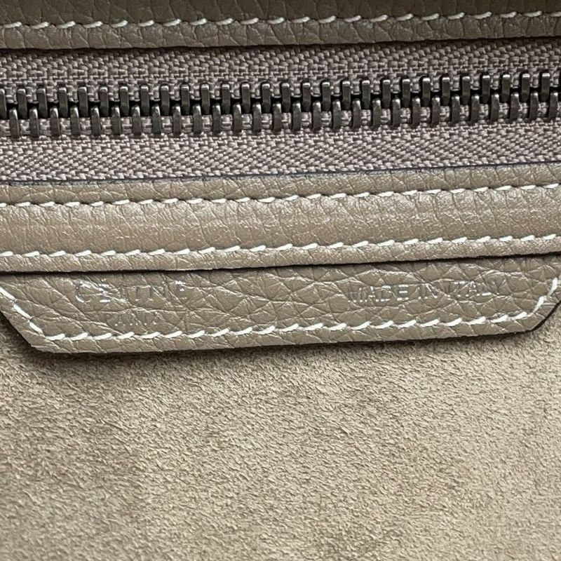 セリーヌ ハンドバッグ ラゲージ マイクロショッパー レザー 189793  CELINE バッグ グレージュ