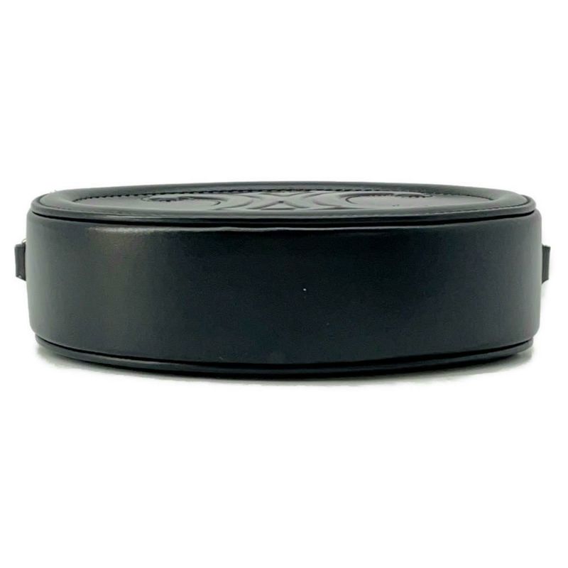 セリーヌ ショルダーバッグ キュイルトリオンフ オーバル レザー 10I70 3DPQ CELINE ポシェット  黒