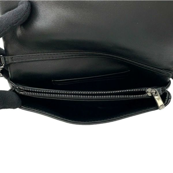ディオール チェーンショルダーバッグ カロ カナージュ スタッズ レザー Christian Dior 財布 黒