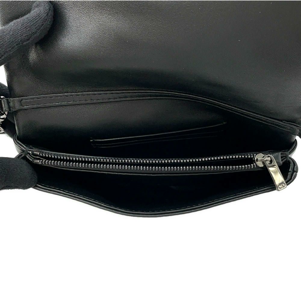 ディオール チェーンショルダーバッグ カロ カナージュ スタッズ レザー Christian Dior 財布 黒