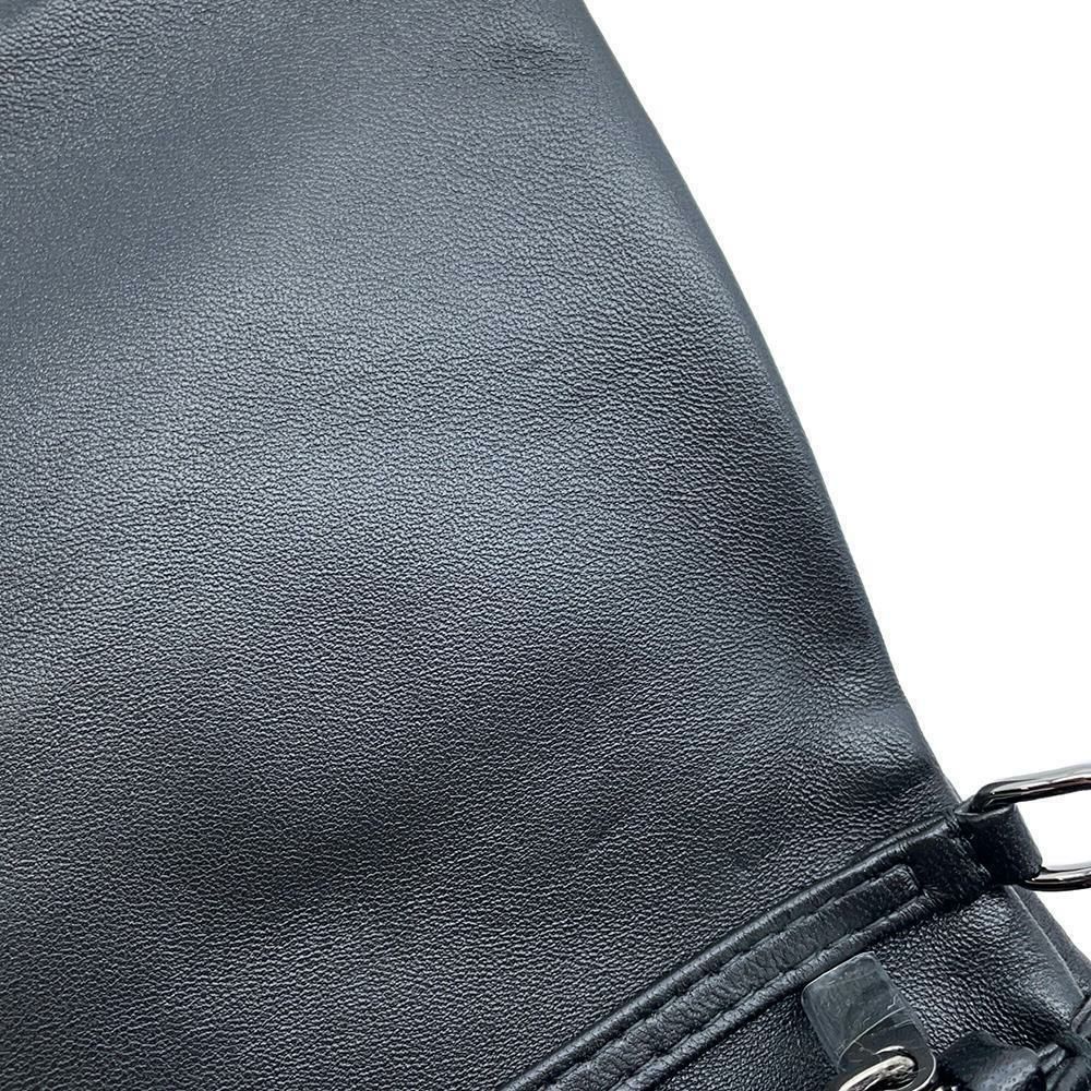 ディオール チェーンショルダーバッグ カロ カナージュ スタッズ レザー Christian Dior 財布 黒