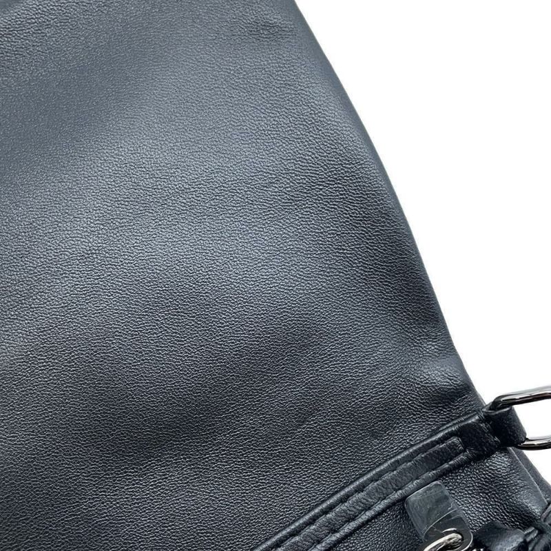 ディオール チェーンショルダーバッグ カロ カナージュ スタッズ レザー Christian Dior 財布 黒