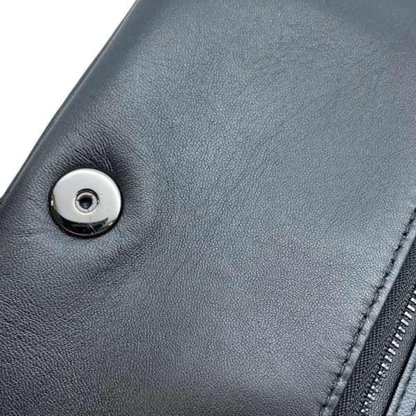 ディオール チェーンショルダーバッグ カロ カナージュ スタッズ レザー Christian Dior 財布 黒