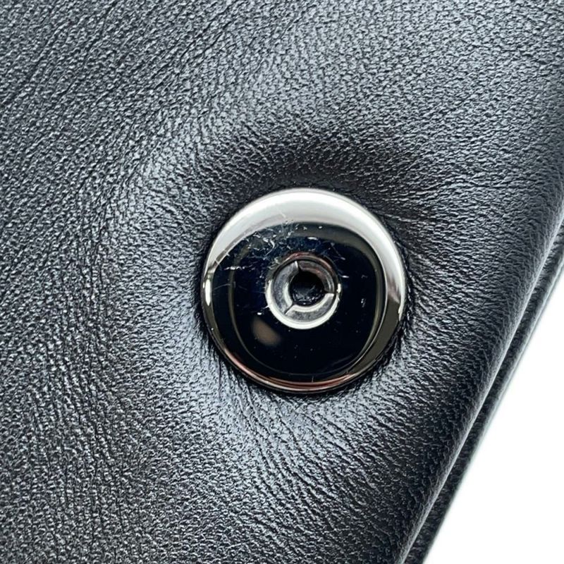 ディオール チェーンショルダーバッグ カロ カナージュ スタッズ レザー Christian Dior 財布 黒