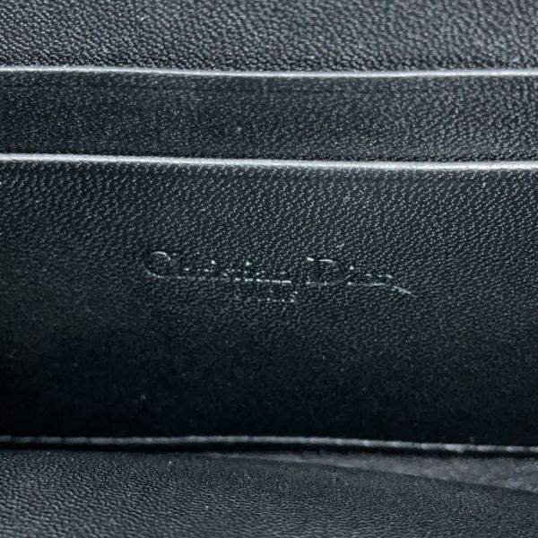 ディオール チェーンショルダーバッグ カロ カナージュ スタッズ レザー Christian Dior 財布 黒