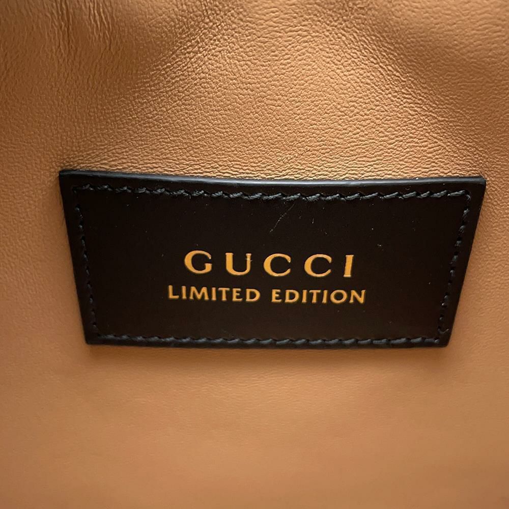 グッチ ショルダーバッグ GGマーモント パイソン 710861 GUCCI 2wayクラッチバッグ 黒