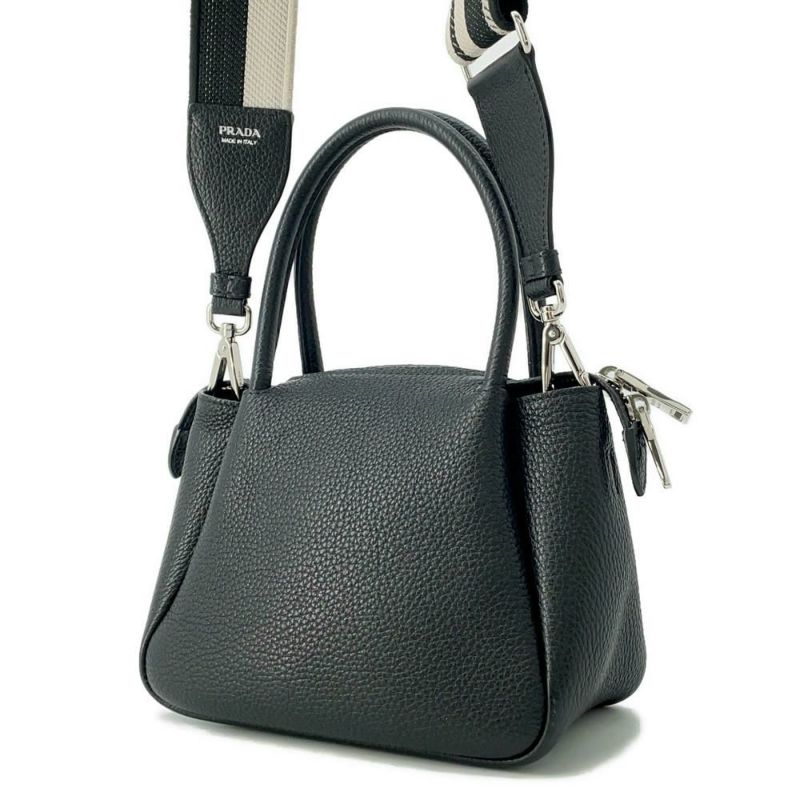 プラダ ハンドバッグ フルー ヴィッテロダイノソフトレザー ミニ 1BA362 PRADA 2WAYショルダーバッグ 黒