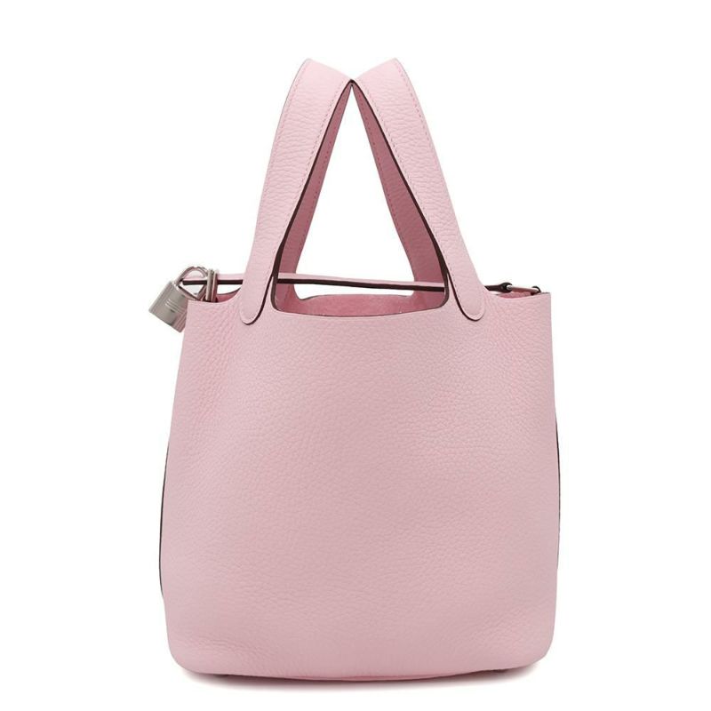 エルメス ハンドバッグ ピコタンロックPM ローズサクラ/シルバー金具 トリヨンクレマンス K刻印 HERMES トートバッグ