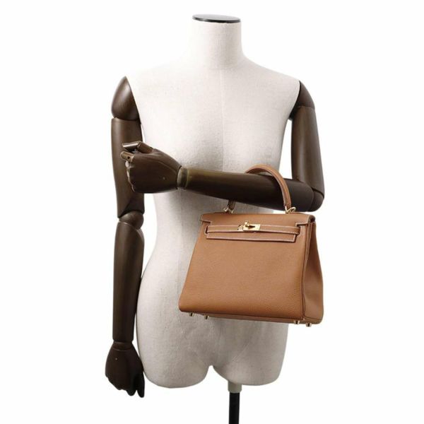 エルメス ハンドバッグ ケリー25 内縫い ゴールド/ゴールド金具 トゴ K刻印 2wayショルダー