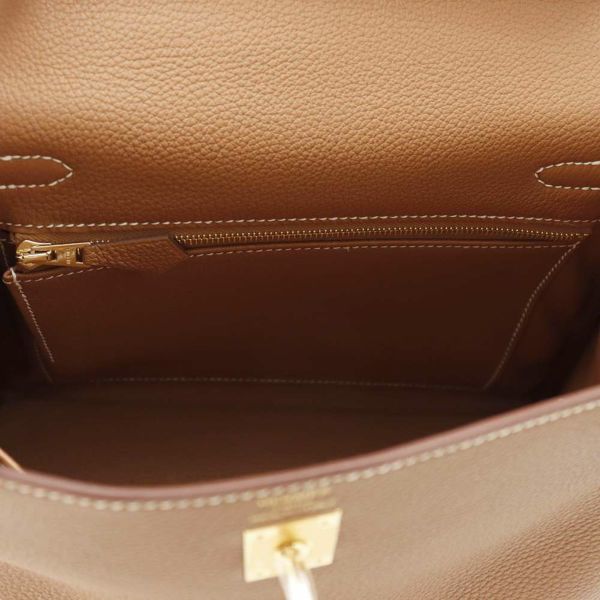エルメス ハンドバッグ ケリー25 内縫い ゴールド/ゴールド金具 トゴ K刻印 2wayショルダー